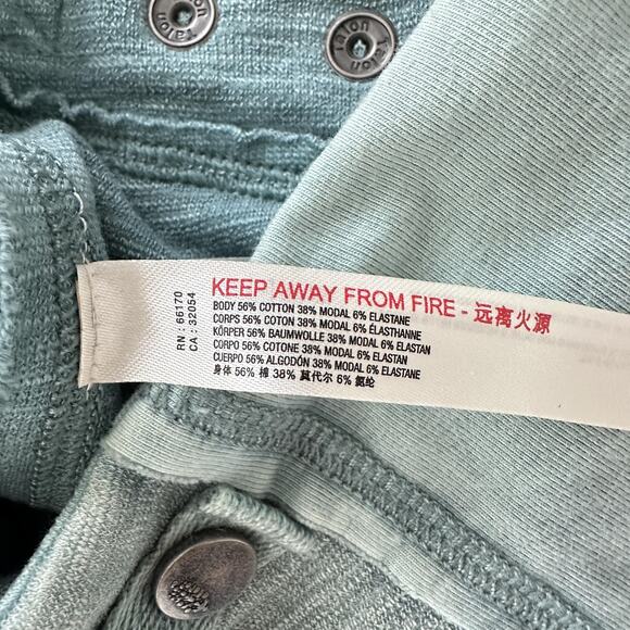 Free People Catch Me If You Can Leggings XS Moto Snap Button Cotton Patchwork - Picture 9 of 13